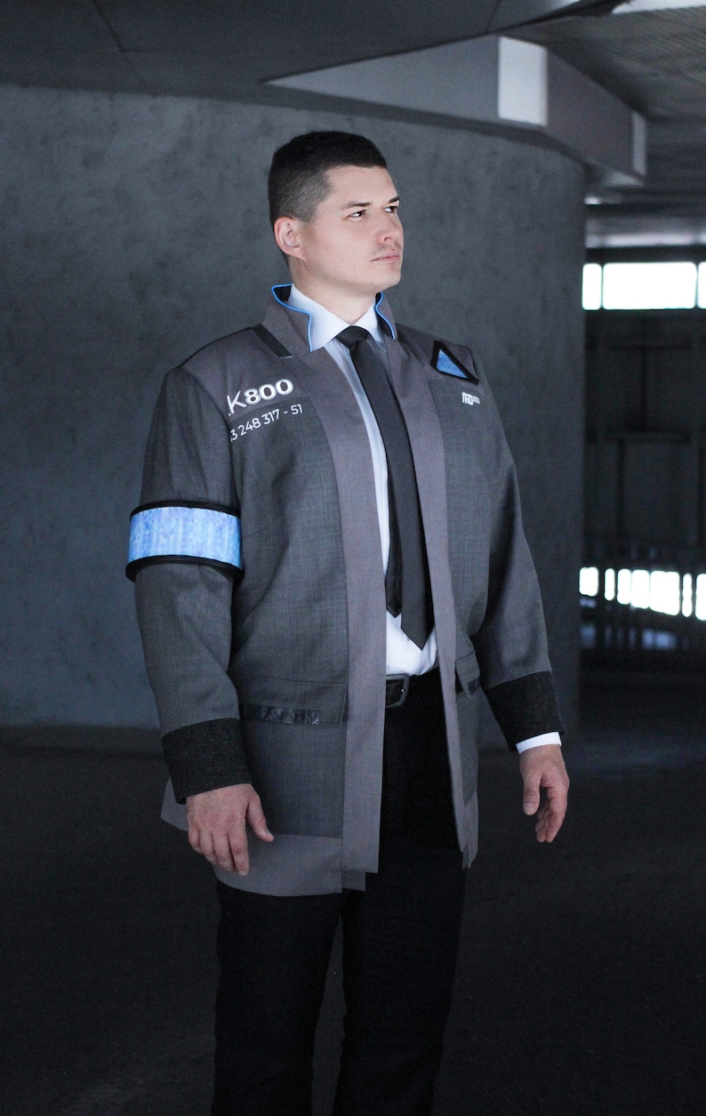 Detroit Become Human Connor Cosplay Led Jacket Connor Etsy Uk