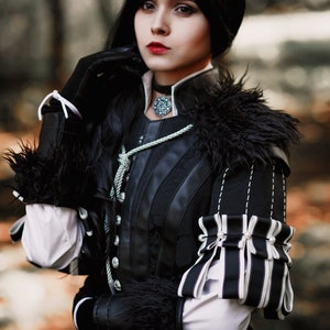 Yennefer Cosplay costume Highly detailed Yennefer's black dress, Yennefer Cosplay Outfit Black Full Set, Lady Witch Costume, Saga Cosplay image 2