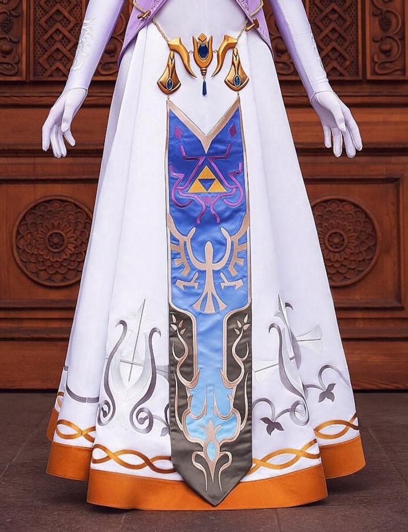 Elvin Wedding Dress Legend of Zelda Cosplay Tabard, Zelda party, Zelda wedding, Zelda birthday Cosplay Costume Party Halloween costume image 1