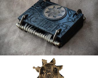 Replica van het boek van de doden de mummie, boek van Hamunaptra-cosplayrekwisiet, oude Egypte Collectibles-rekwisiet, Imhotep Book of Dead-rekwisiet met sleutel