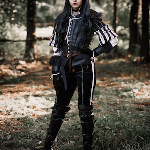 Yennefer Cosplay costume Highly detailed Yennefer's black dress, Yennefer Cosplay Outfit Black Full Set, Lady Witch Costume, Saga Cosplay image 3