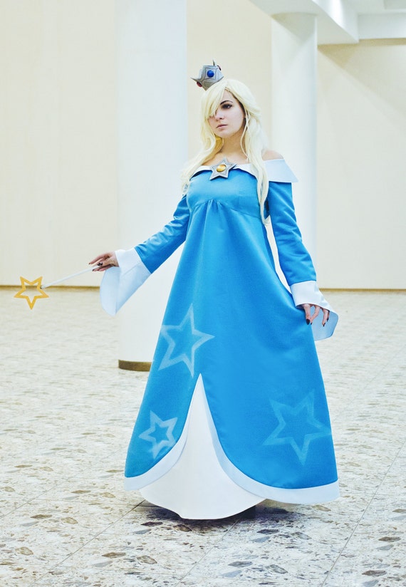 Halloween costume, Princess Rosalina cosplay costume, Super Mario Galaxy Video Game outfit, Mother of Lumas cosplay dress