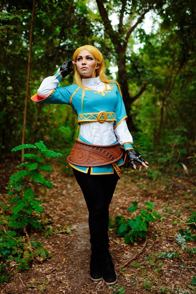 Halloween Costume, Zelda From Breathe of the Wild Game Zelda Cosplay, Loz  BOTW Clothing, Female Character Convent Cosplay Costume 