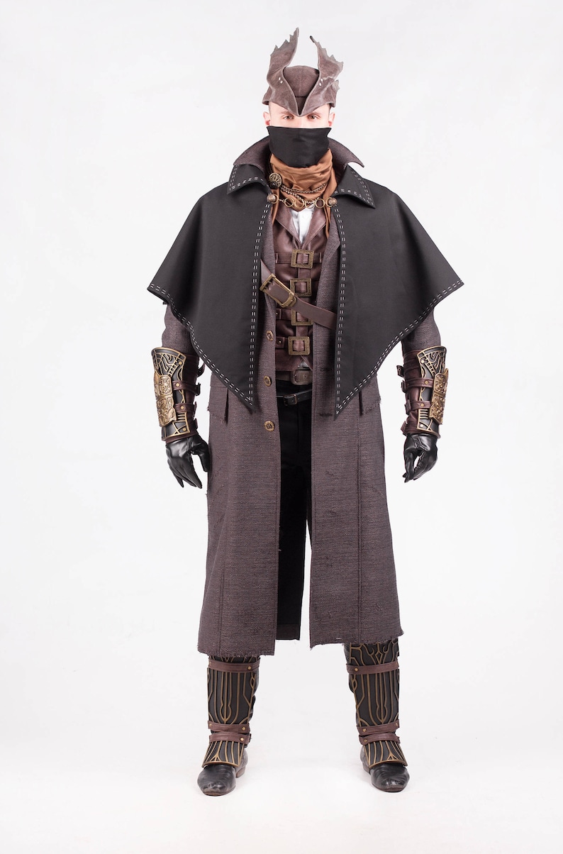 Bloodborne The Hunter Set Cosplay Costume Jacket Coat Outfit Suit Tricorn Hat
