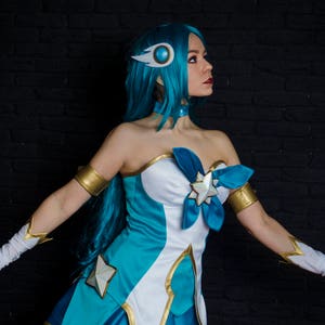 Fantasia de Halloween, Fantasia de Cosplay Star Guardian Soraka, Cosplay LoL Feminino, Fantasia de Cosplay League of Legends Soraka, Fantasia de Meninas