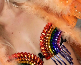 Rainbow samba bra