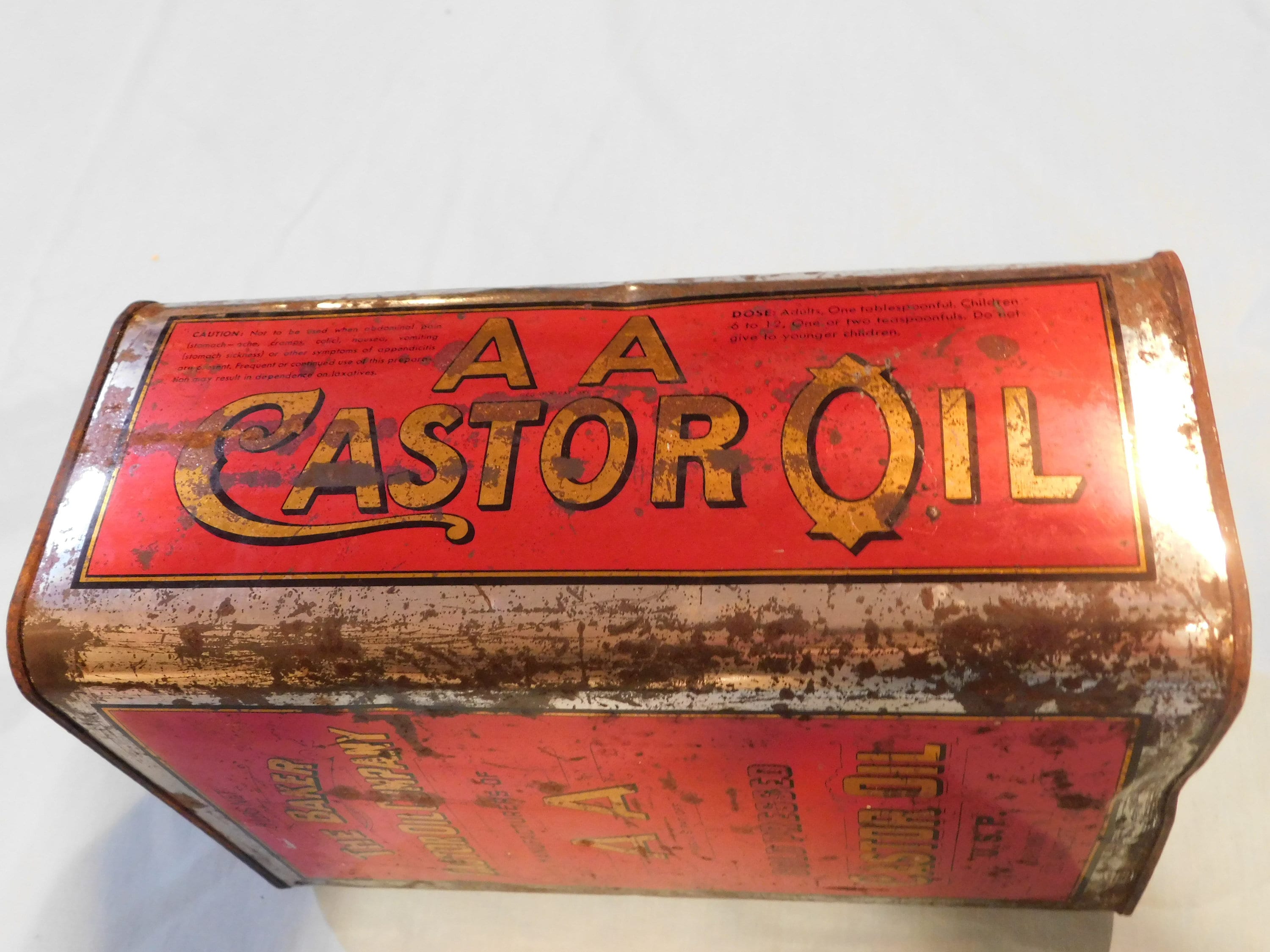 Vintage 8 LBS. Metal Castor Oil Advertising Tin With Cap - Etsy UK