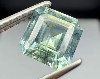 Asscher cut Montana Sapphire 1.7ct untreated gem.