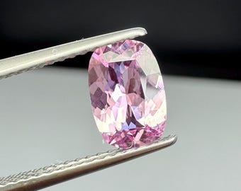 Pink Sapphire 1.77ct, elongated cushion cut. Natural gem.