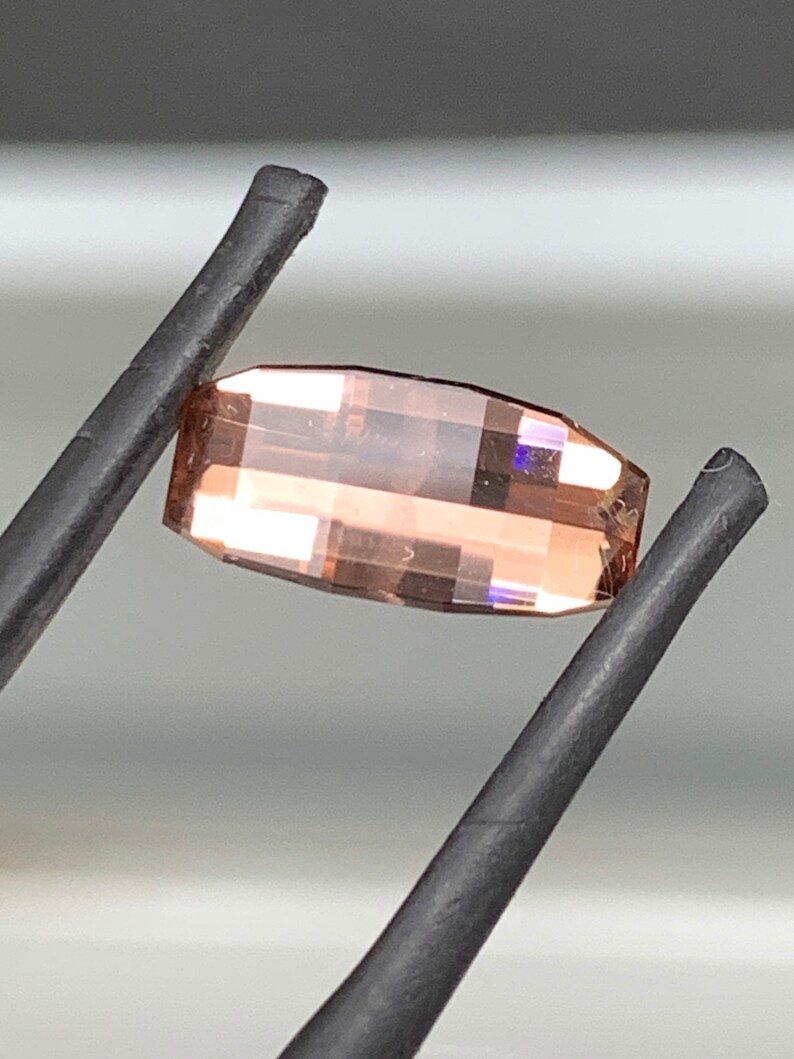 Natural Pink Zircon 2.77ct pixel cut design.