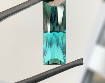 Blue green 6.22ct Congolese, Precision cut, natural Tourmaline.