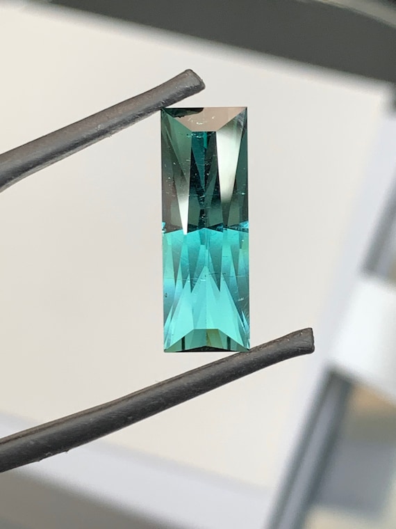 Blue green 6.22ct Congolese, Precision cut, natural Tourmaline.