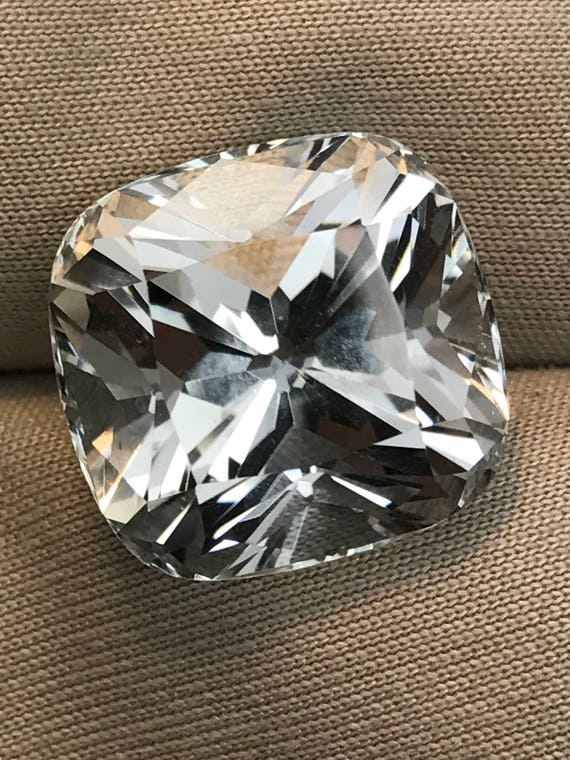 19+ carat Urals mountain Natural Topaz in a master cut, untreated, flawless.