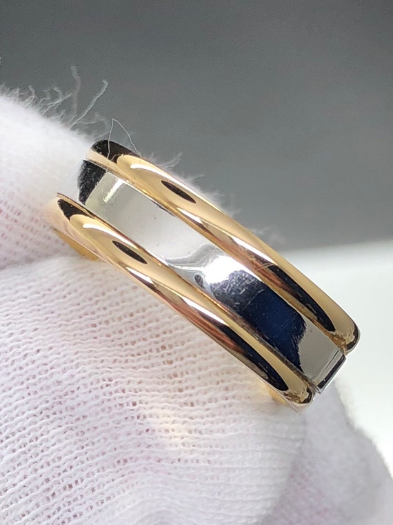 Platinum and 18k gold band 6mm, size 7!