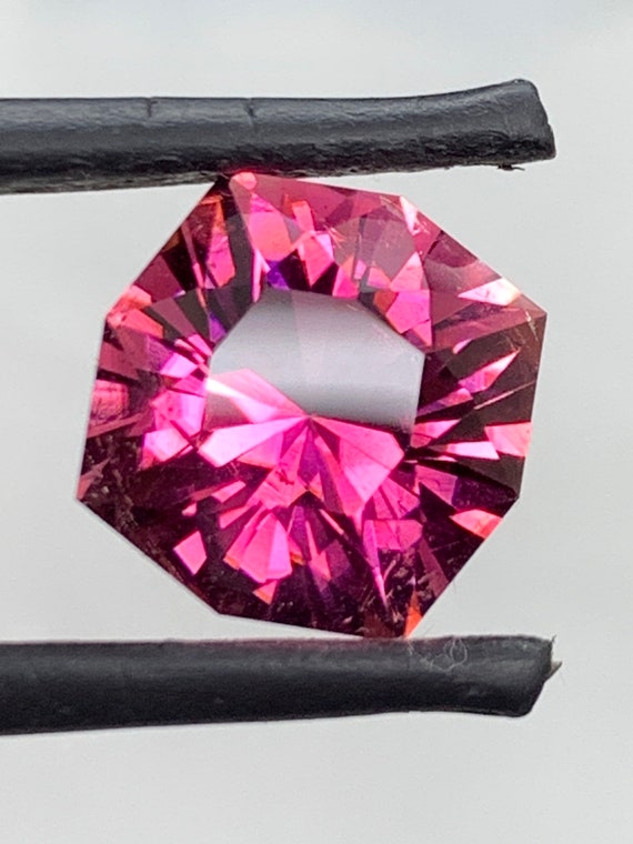 Top color, Pink Tourmaline. Precision cut gem. 4.93ct Natural, untreated Congolese Tourmaline.