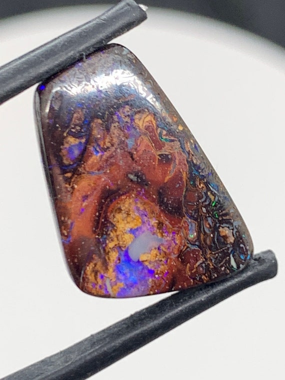 Natural Australian Boulder Opal. 8.68ct Untreated, two sided gem.
