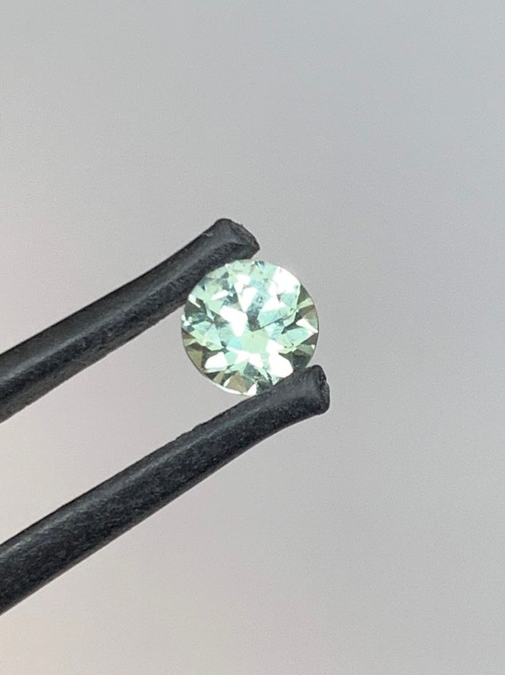 Natural precision cut Montana Sapphire. 5.2mm