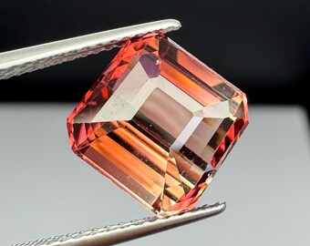 Tourmaline, blemished 5.64ct bi-color