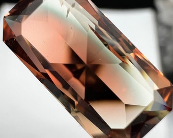 Oregon Sunstone, 6.94ct precision cut gem. US mined, untreated stone. Barion style radiant. 15.7x7.9x8.37mm