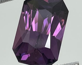Large Violet natural Spinel. 4.71ct Emerald shape, open color 12.2x8.1mm