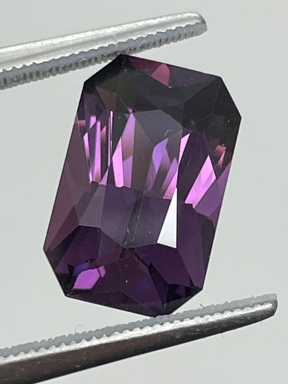 Large Violet natural Spinel. 4.71ct Emerald shape, open color 12.2x8.1mm