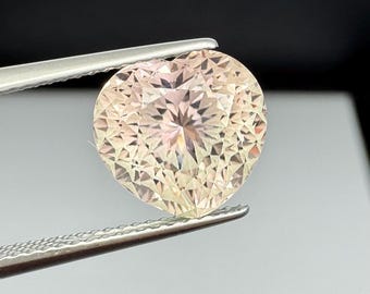 Heart shape Tourmaline with frosted facets. 3.88ct