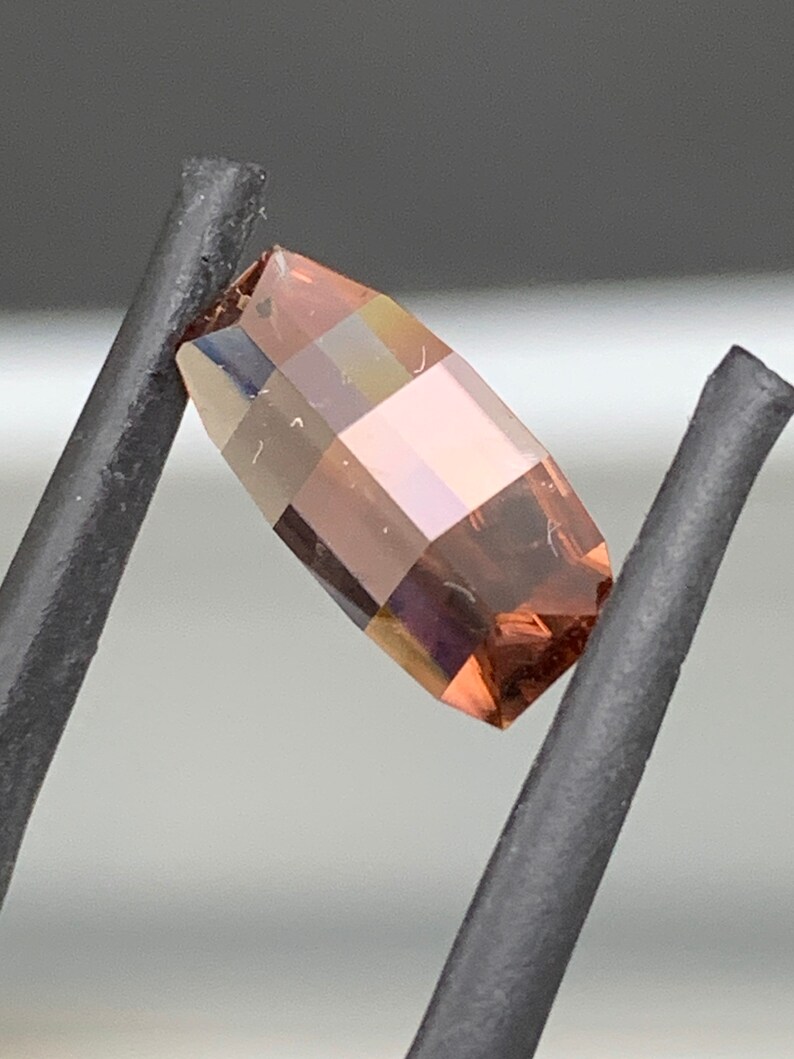 Natural Pink Zircon 2.77ct pixel cut design.
