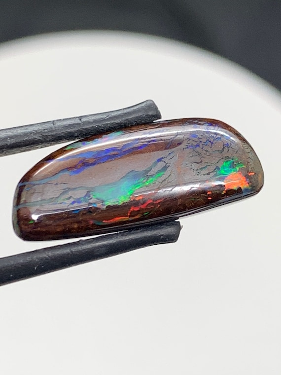 Natural Boulder opal. Two sided. Unique color and pattern. Untreated.