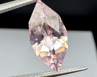 Precision cut marquis Morganite, 3.4ct