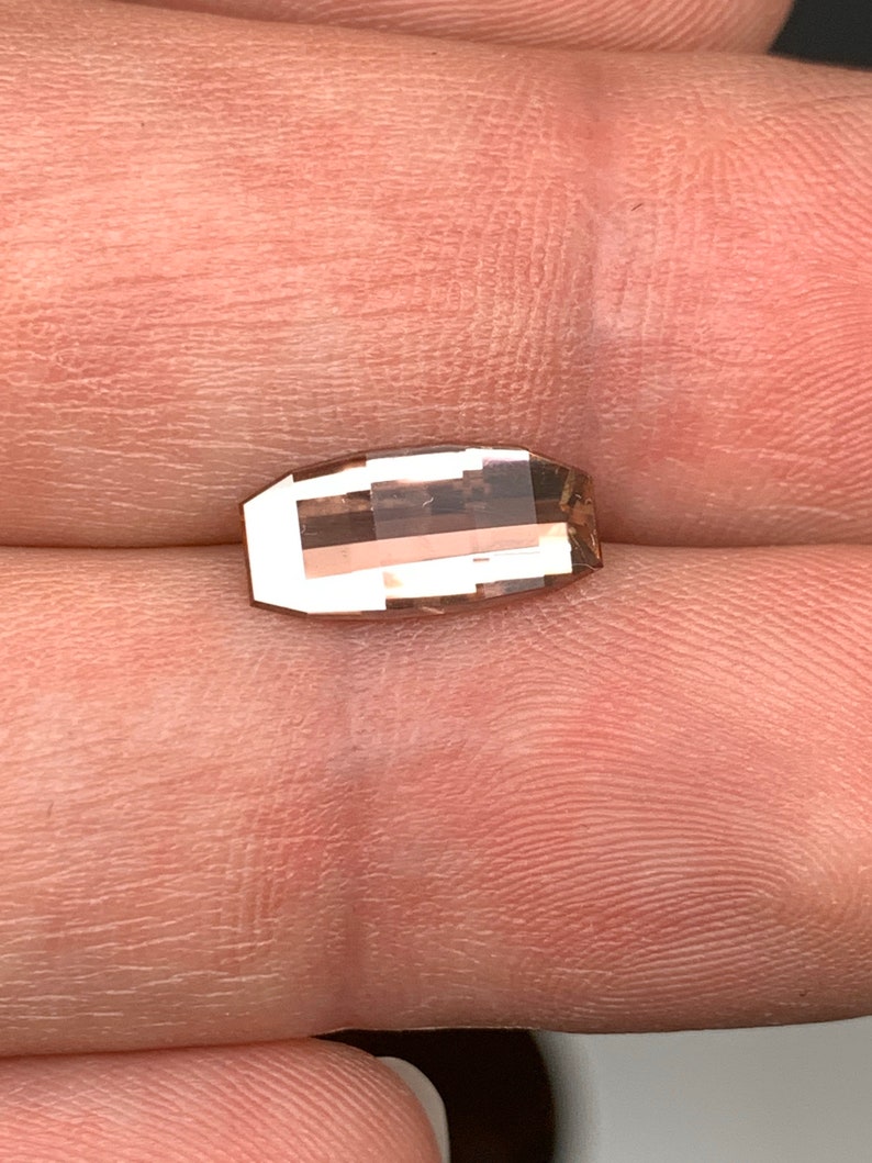 Natural Pink Zircon 2.77ct pixel cut design.