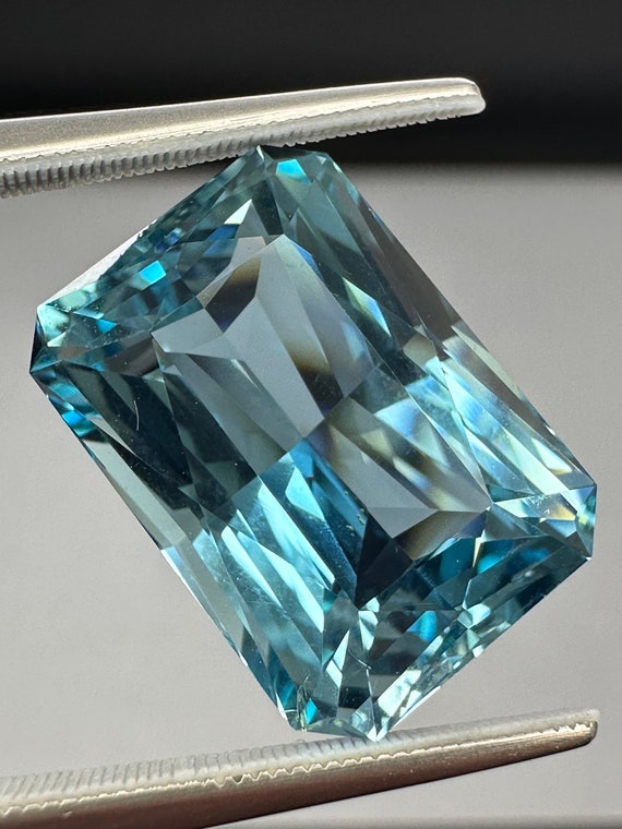 12 carat double blue natural Aquamarine.