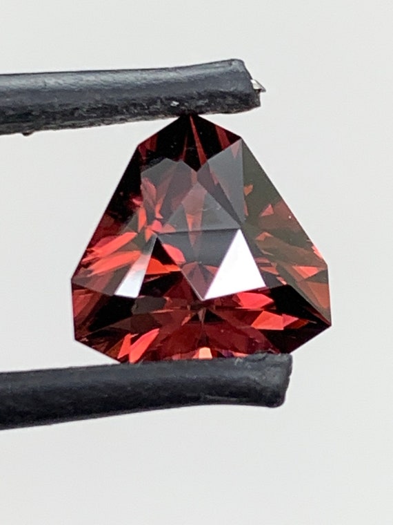 Precision cut red Zircon. 3.62ct Clean unheated gemstone. 9mm