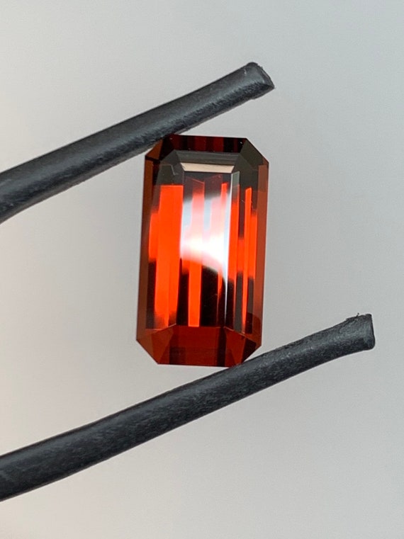 Bright open color, "Red Mozambique Garnet". Large 5.67ct Precision Cut!