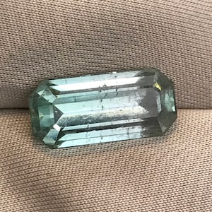 Natural 7.4ct Aqua color Tourmaline, old stock.