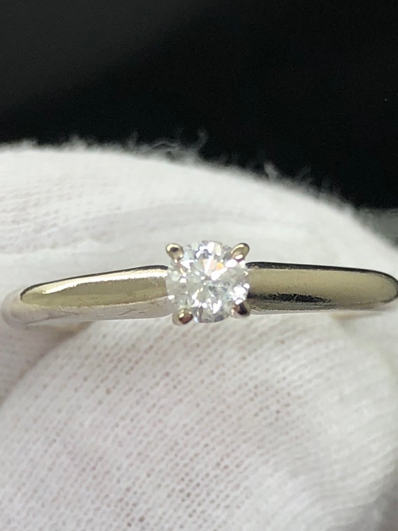 A stunner in this eye clean, great cut .25ct natural Diamond in 14k! beautiful!