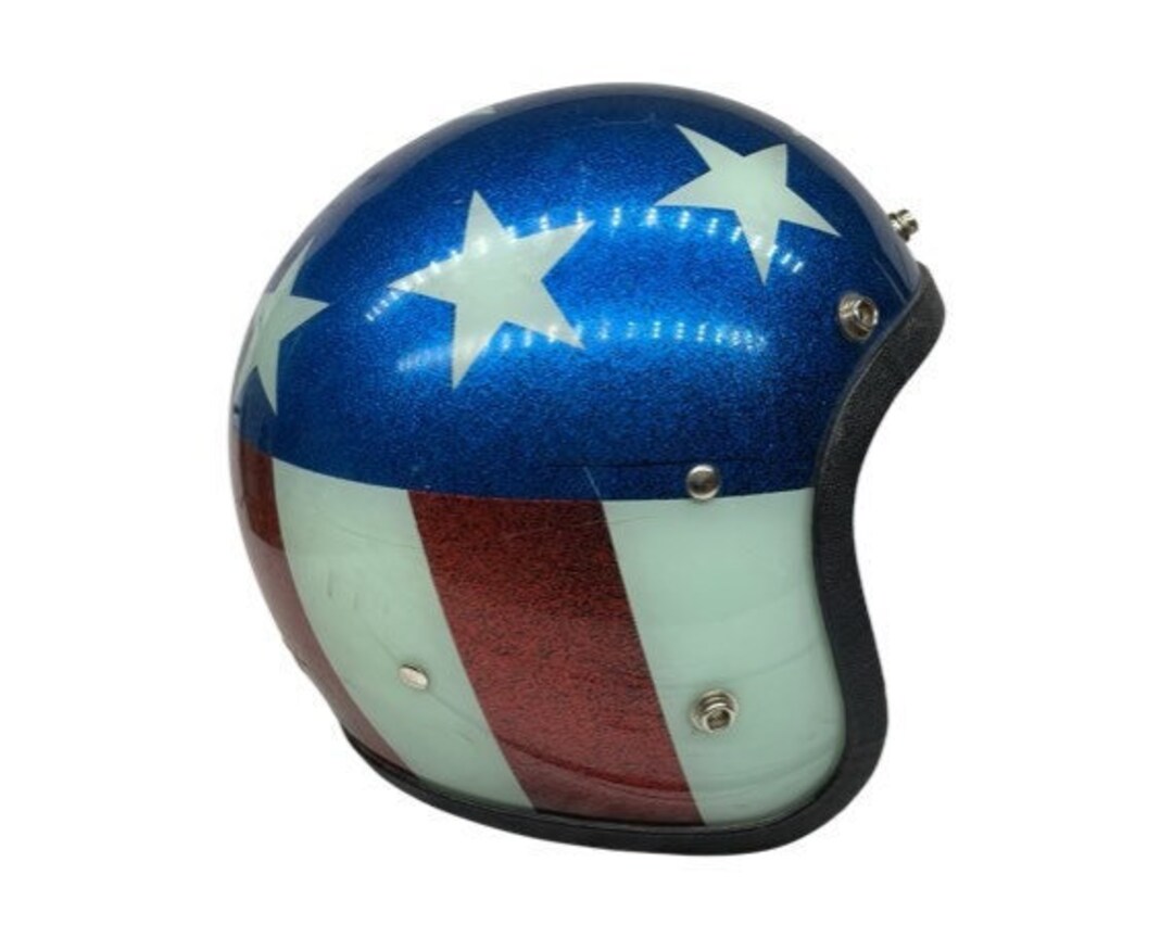Vintage American Flag Motorcycle Helmet Stars and Stripes - Etsy