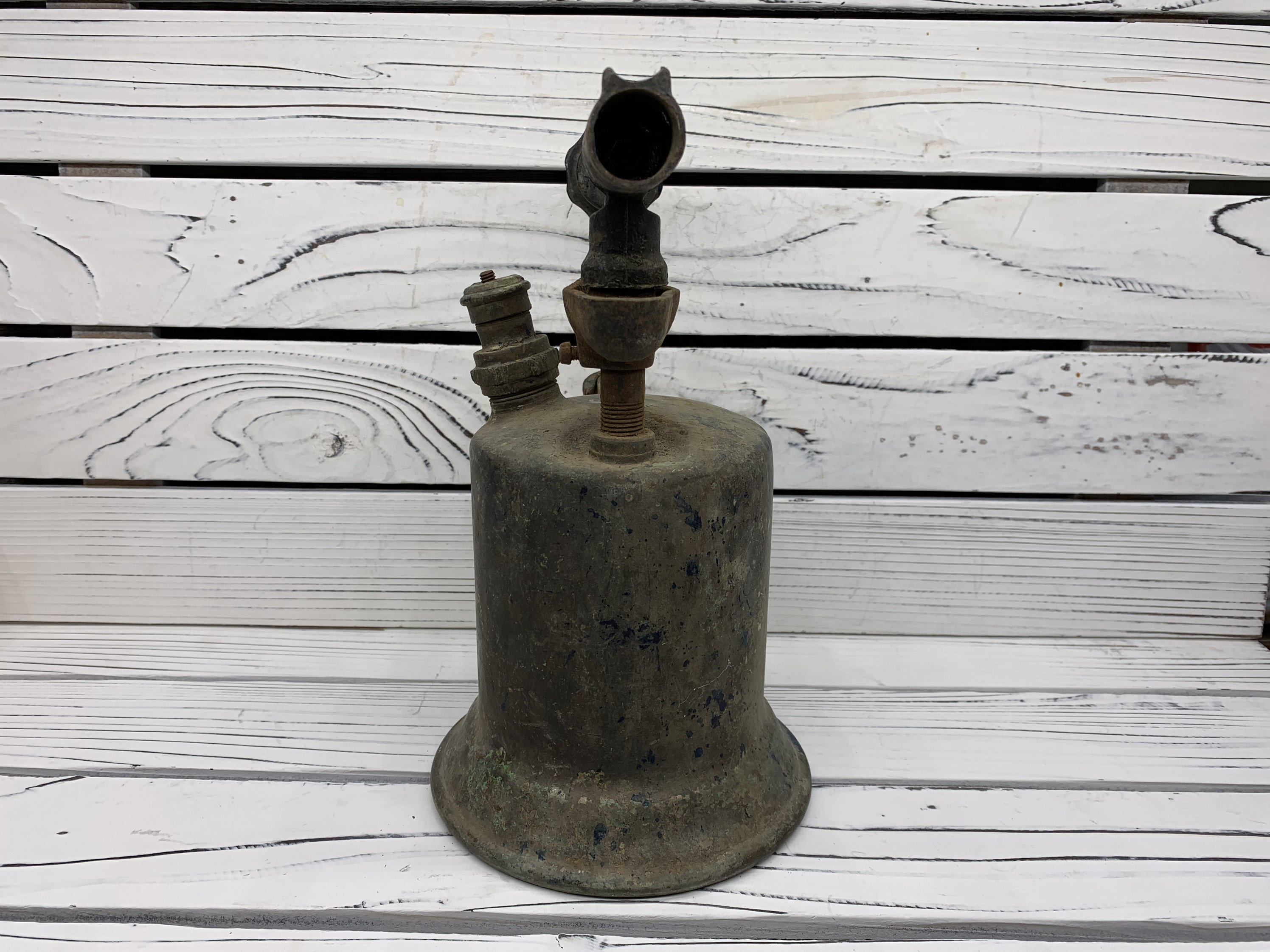 Vintage Brass Blow Torch, Antique Blowtorch With Red Handle, Industrial ...