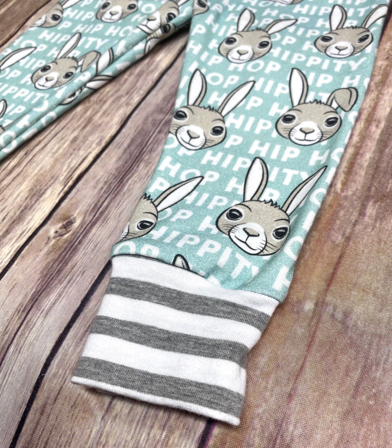 sweet spring Toddler Easter Bunny Hop Happy Easter Outfit Set JoggersLeggings and shirt or onesie - Cotton Baby mod