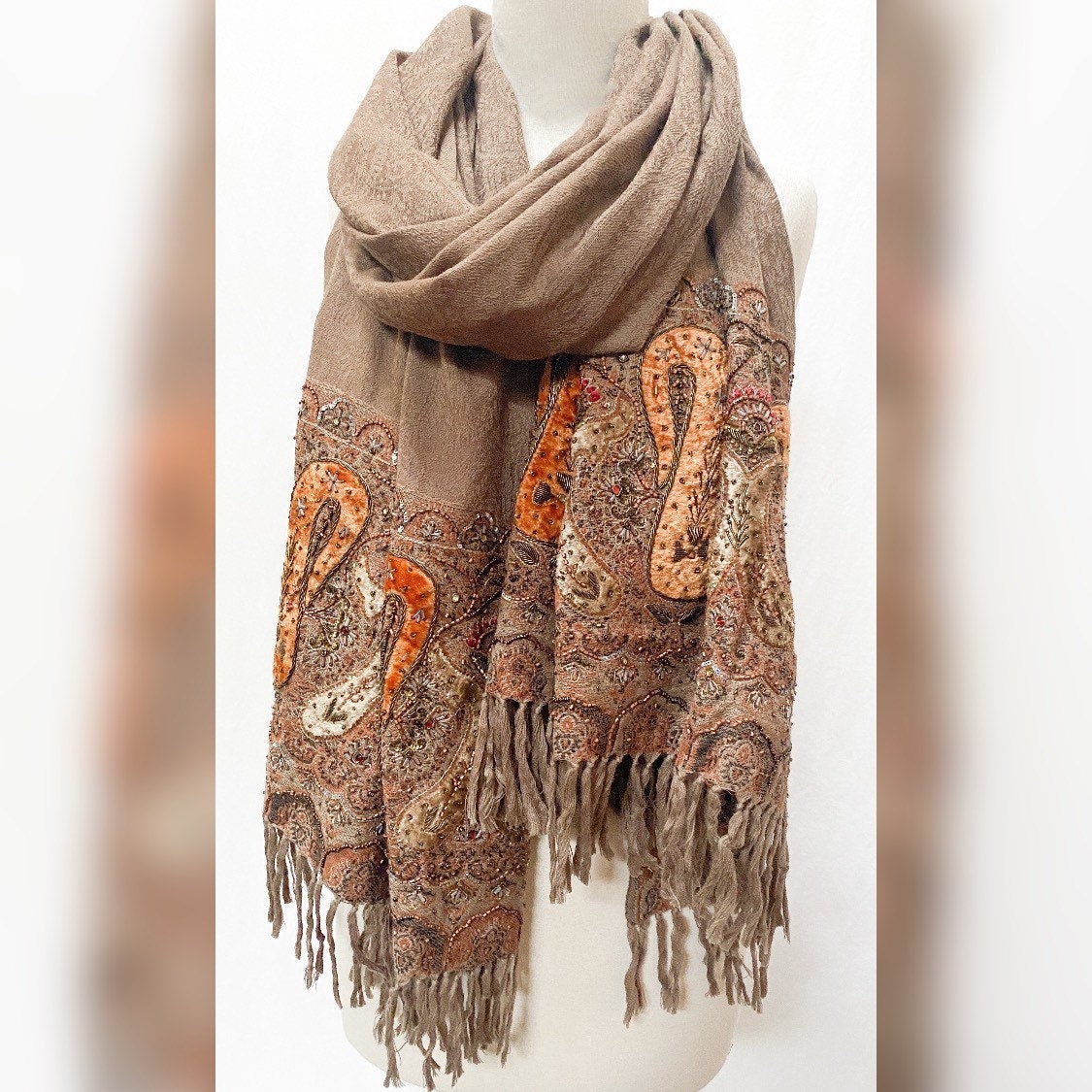 小物 paisley pattern long stole stevenson-overall-bandana-