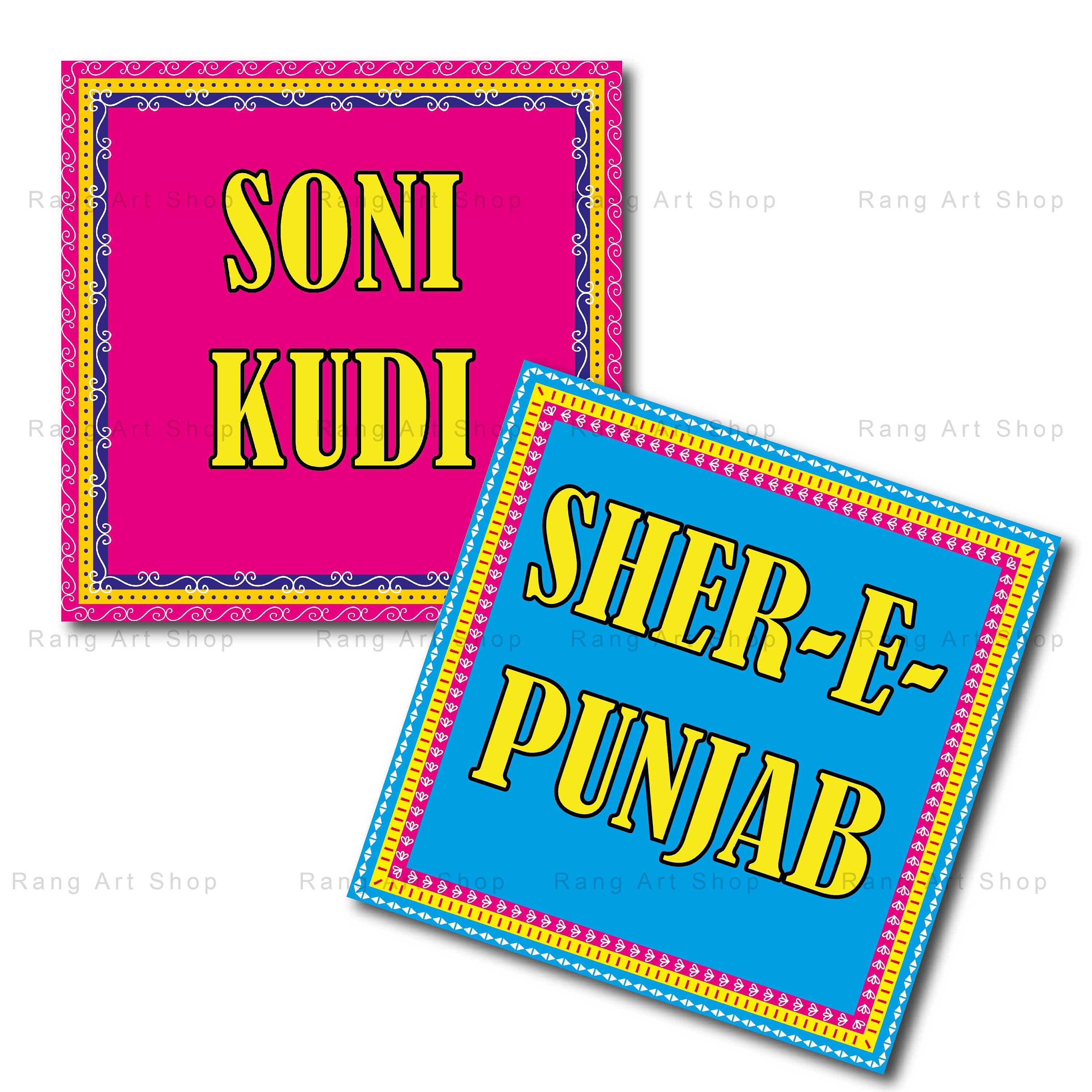 Punjabi Slang Photobooth Props -punjabi Party - Bollywood Party ...