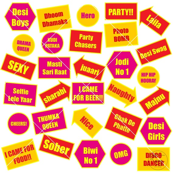 bollywood photo booth props