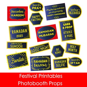Ramadan Photobooth Props - Ramadan Party Decor - Muslim Islamic Festival Decor - Eid Party Printable - Ramadan Mubarak Digital Download