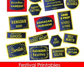 Ramadan Photobooth Props - Ramadan Party Decor - Muslim Islamic Festival Decor - Eid Party Printable - Ramadan Mubarak Digital Download