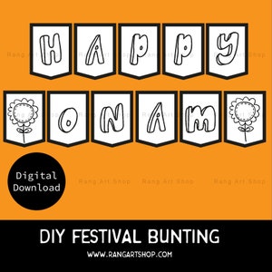 Onam Bunting - DIY Indian Festival Printable - Kids Activity Printable - South Indian - Desi - Digital Download - Desi