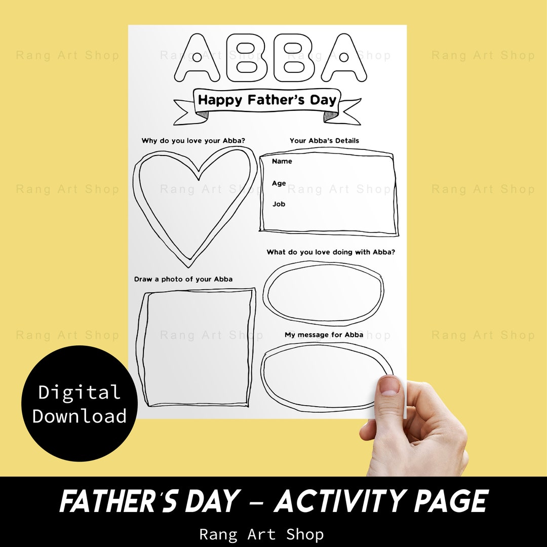 Father's Day Activity Page for ABBA - Indian/muslim Father's Day ...