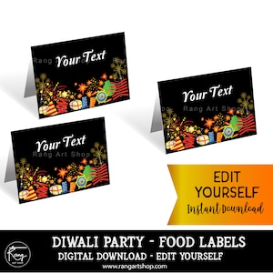 Diwali Food Tent Free Printable