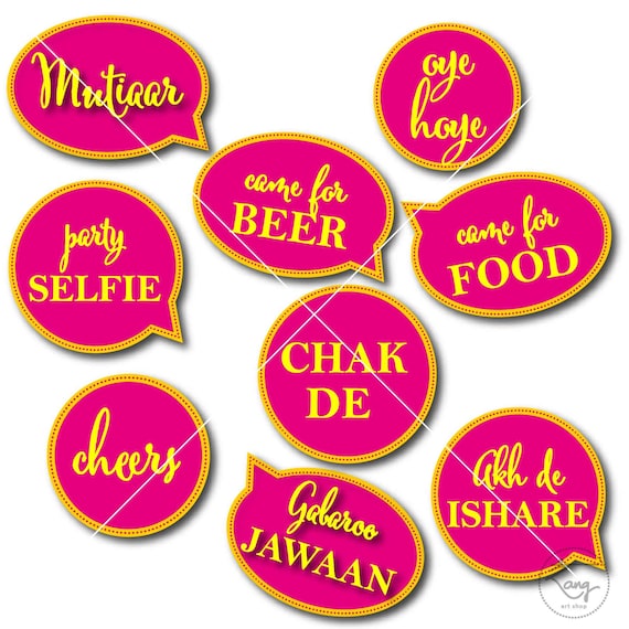 bollywood photo booth props