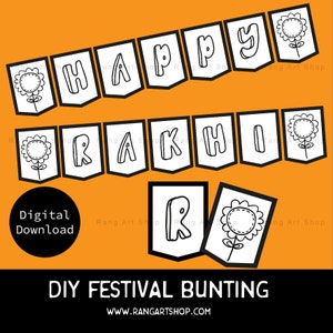 Rakhi Bunting - DIY Raksha Bandhan Printable - Kids Activity Printable - Indian celebrations -Punjabi - Bollywood -Digital Download - Desi