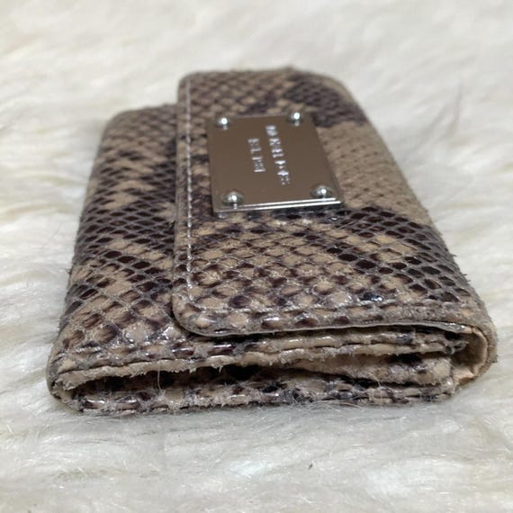 MICHAEL KORS Gray Python Leather Small Vintage Je… - image 3