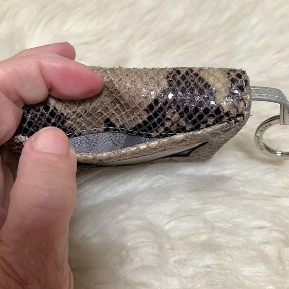 MICHAEL KORS Gray Python Leather Small Vintage Je… - image 9